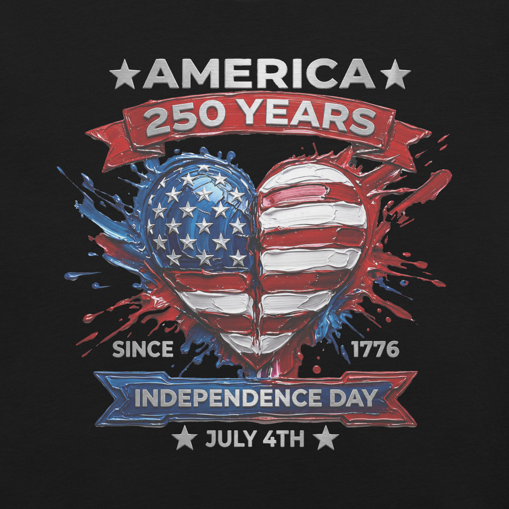 America 250 Years - Heart of the Flag | Patriotic T-Shirt