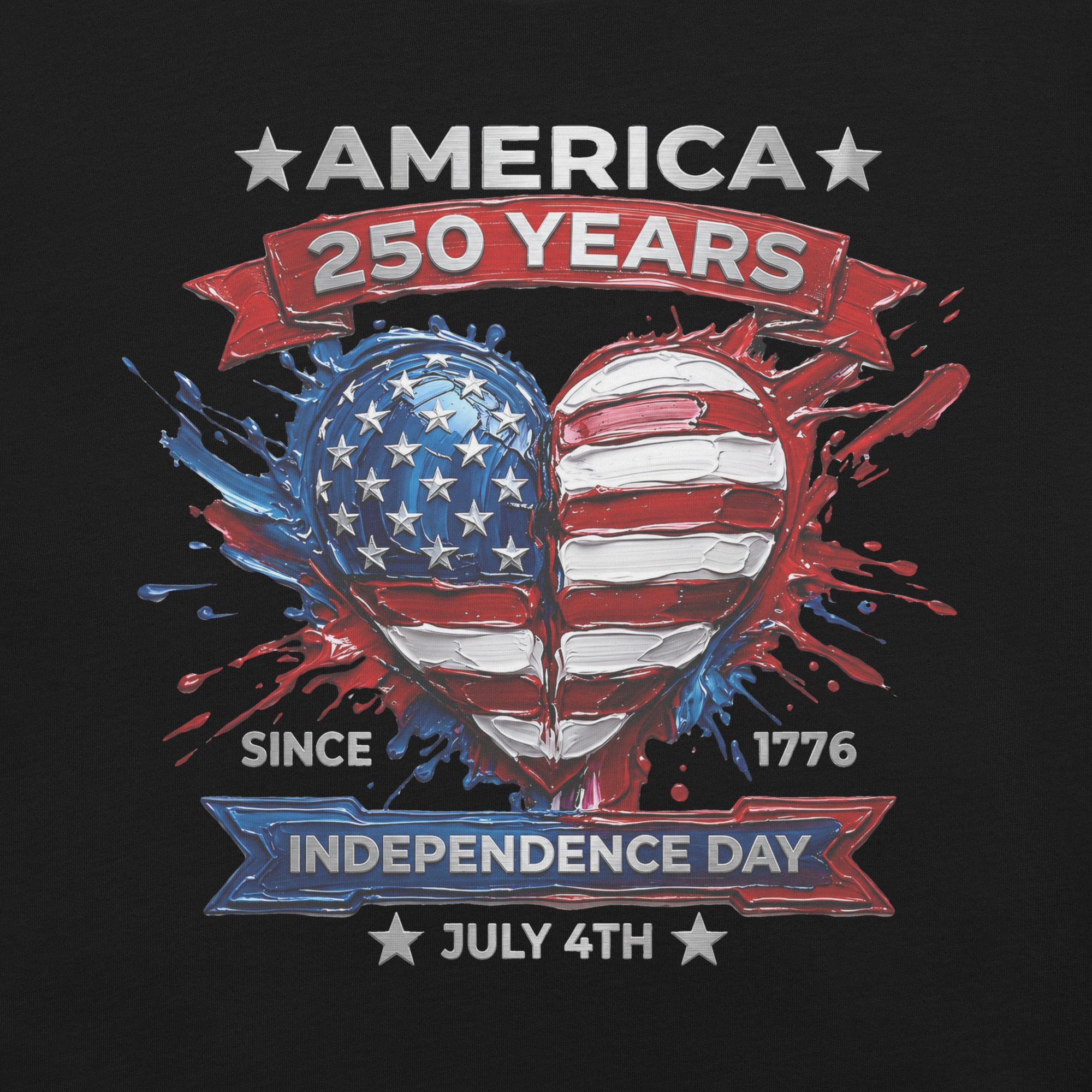 America 250 Years - Heart of the Flag | Patriotic T-Shirt