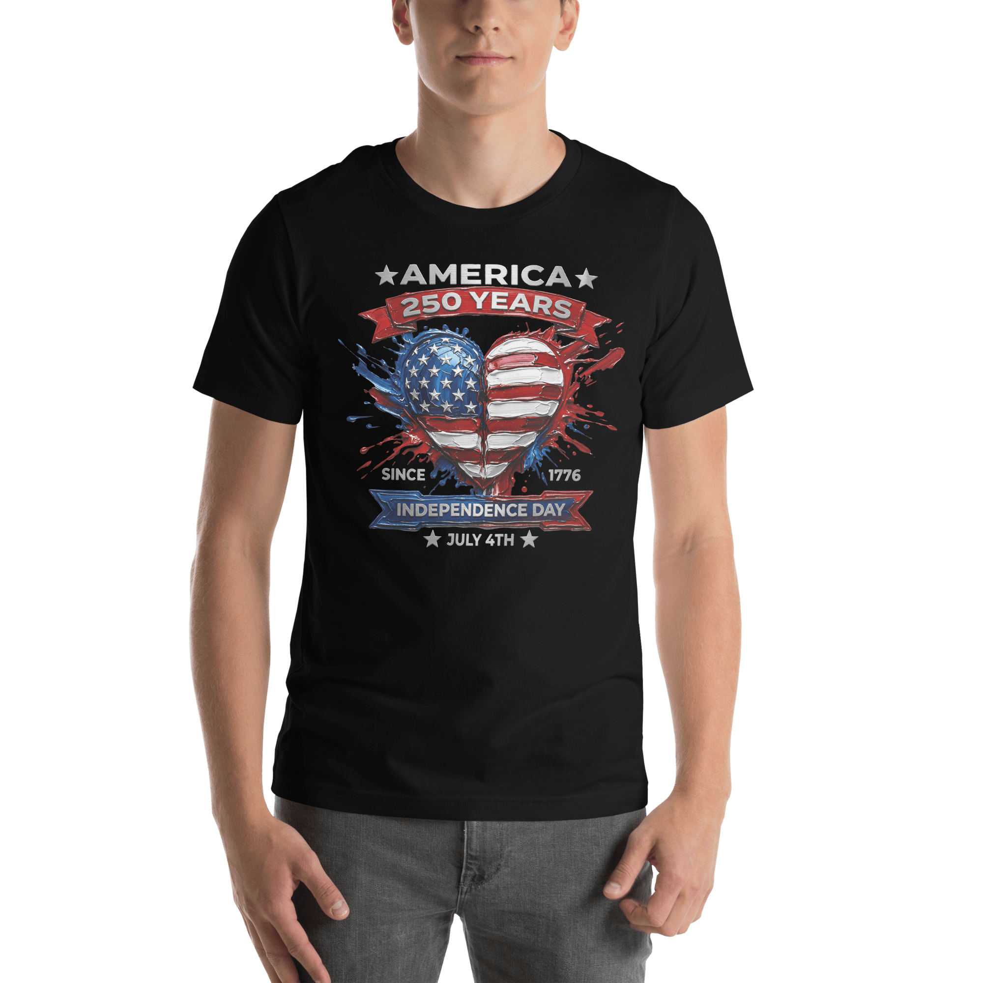 America 250 Years - Heart of the Flag | Patriotic T-Shirt