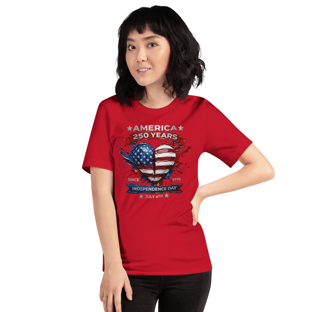 America 250 Years - Heart of the Flag | Patriotic T-Shirt