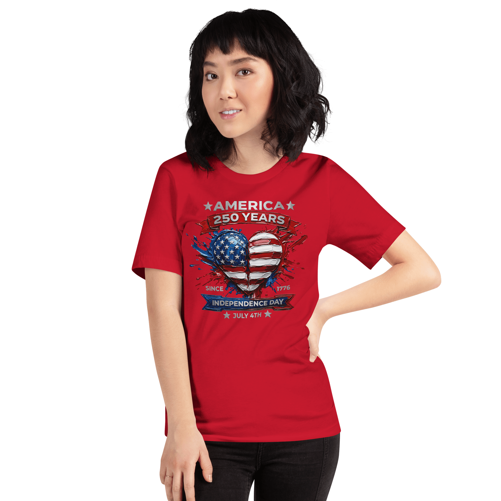 America 250 Years - Heart of the Flag | Patriotic T-Shirt