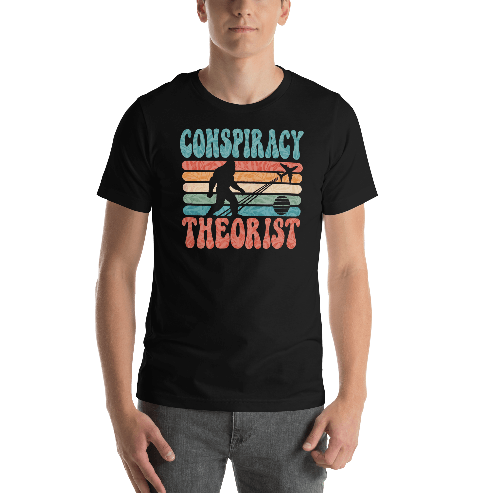 Conspiracy Theorist Bigfoot Retro Graphic T-Shirt