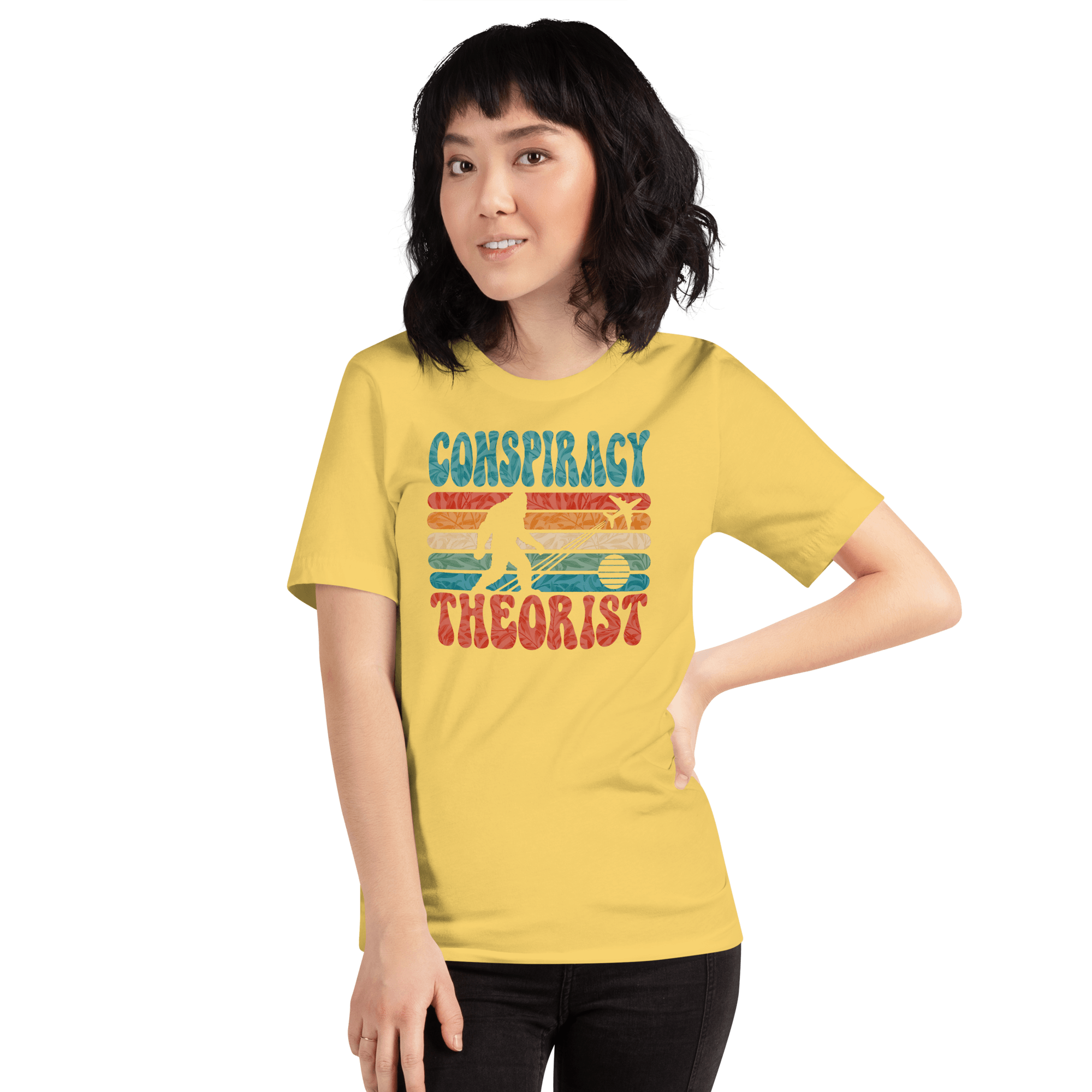 Conspiracy Theorist Bigfoot Retro Graphic T-Shirt