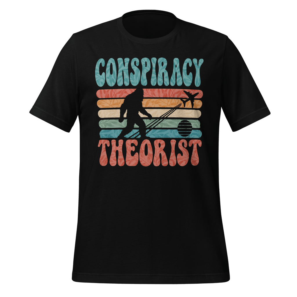 Conspiracy Theorist Bigfoot Retro Graphic T-Shirt