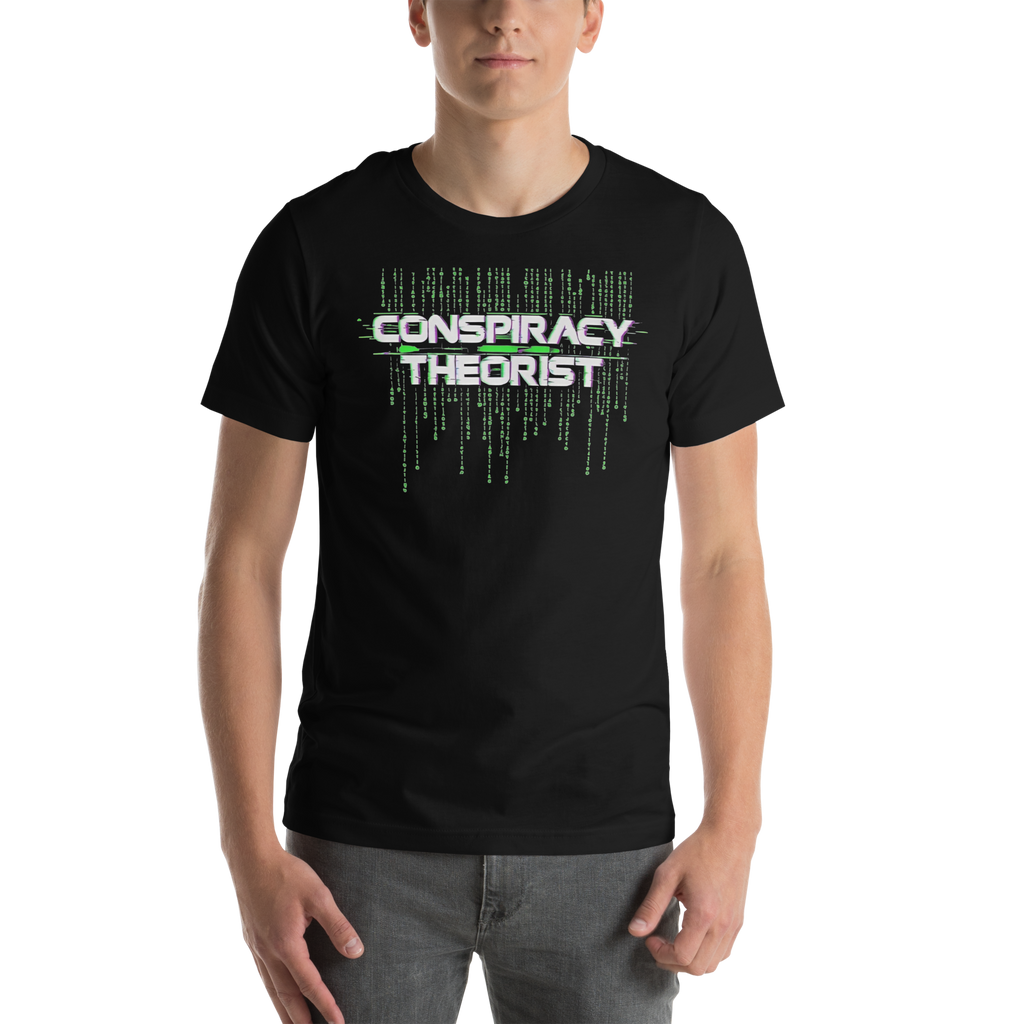 Conspiracy Theorist Glitch Matrix Graphic T-Shirt