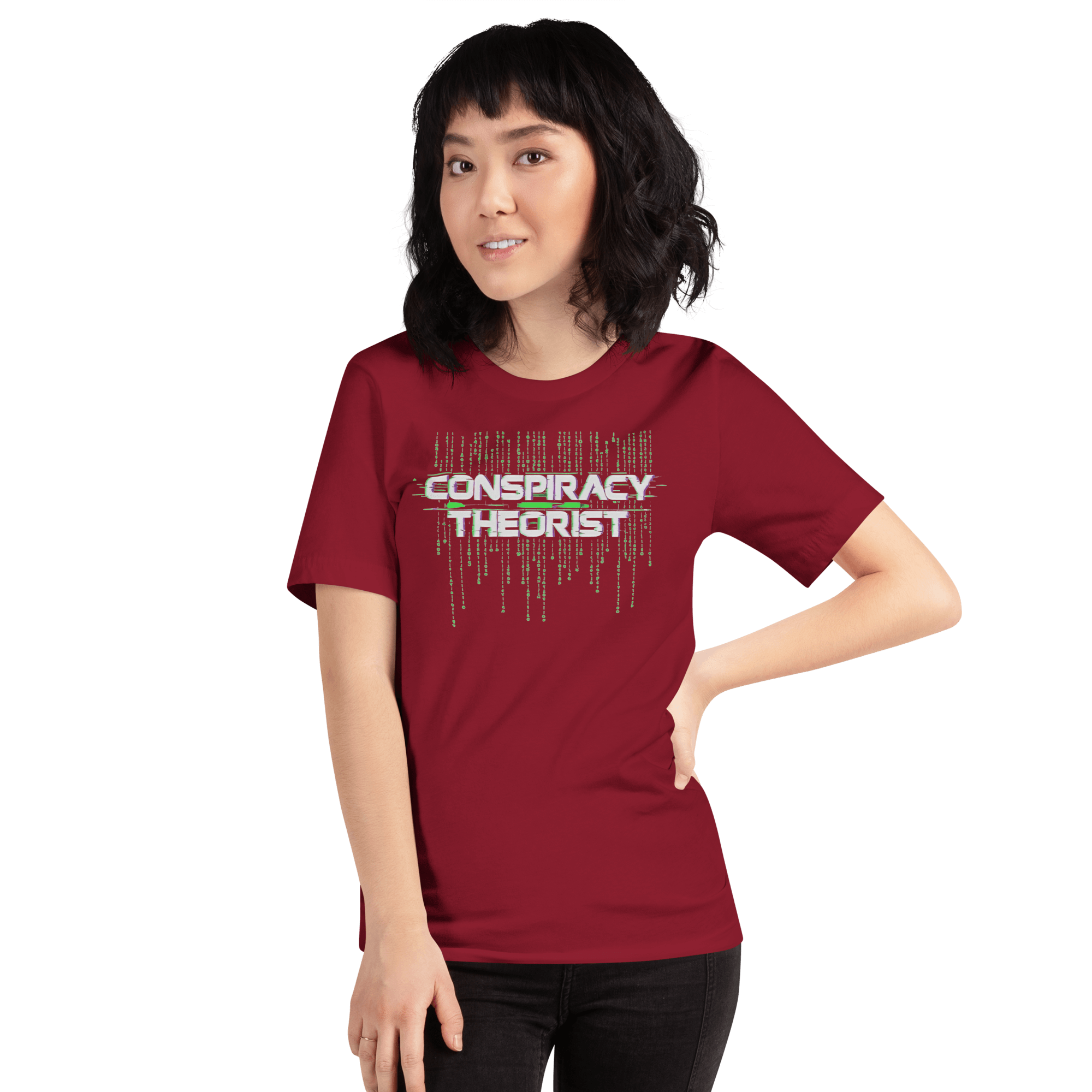 Conspiracy Theorist Glitch Matrix Graphic T-Shirt