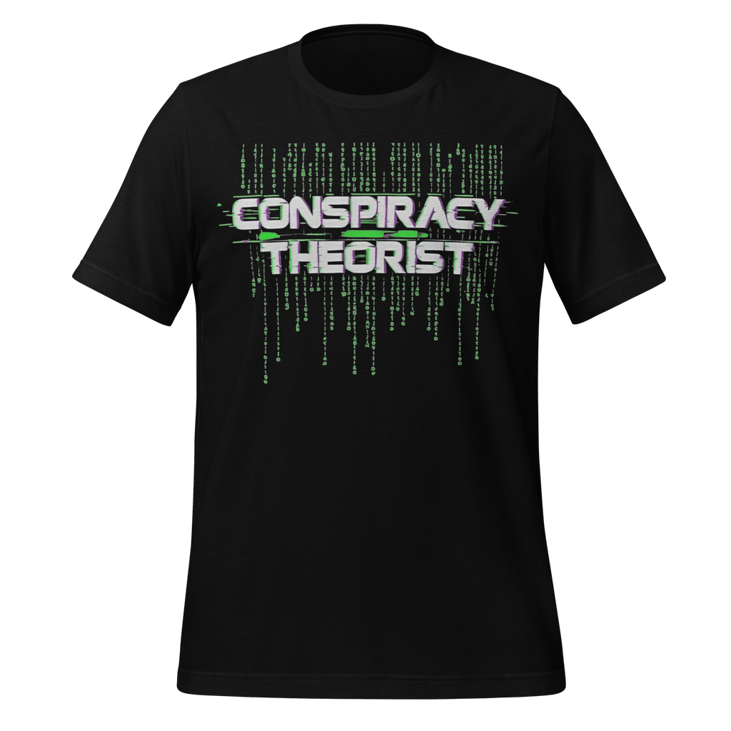 Conspiracy Theorist Glitch Matrix Graphic T-Shirt