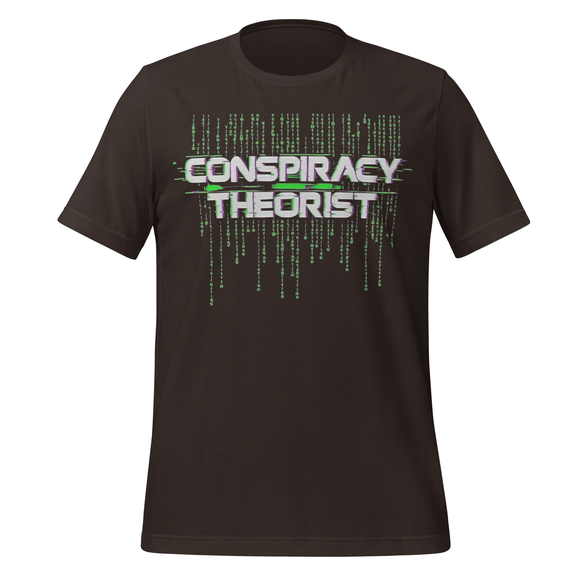 Conspiracy Theorist Glitch Matrix Graphic T-Shirt