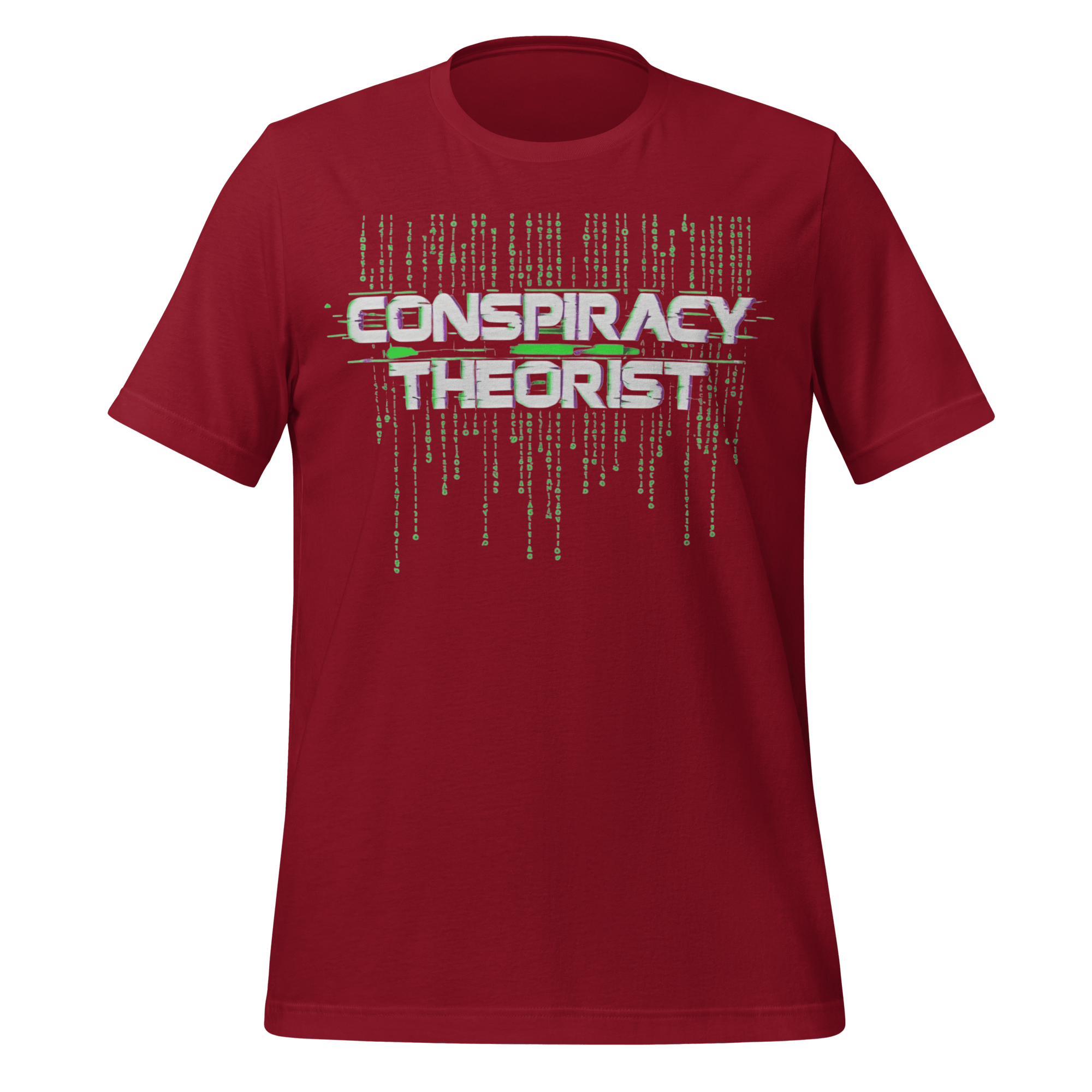 Conspiracy Theorist Glitch Matrix Graphic T-Shirt