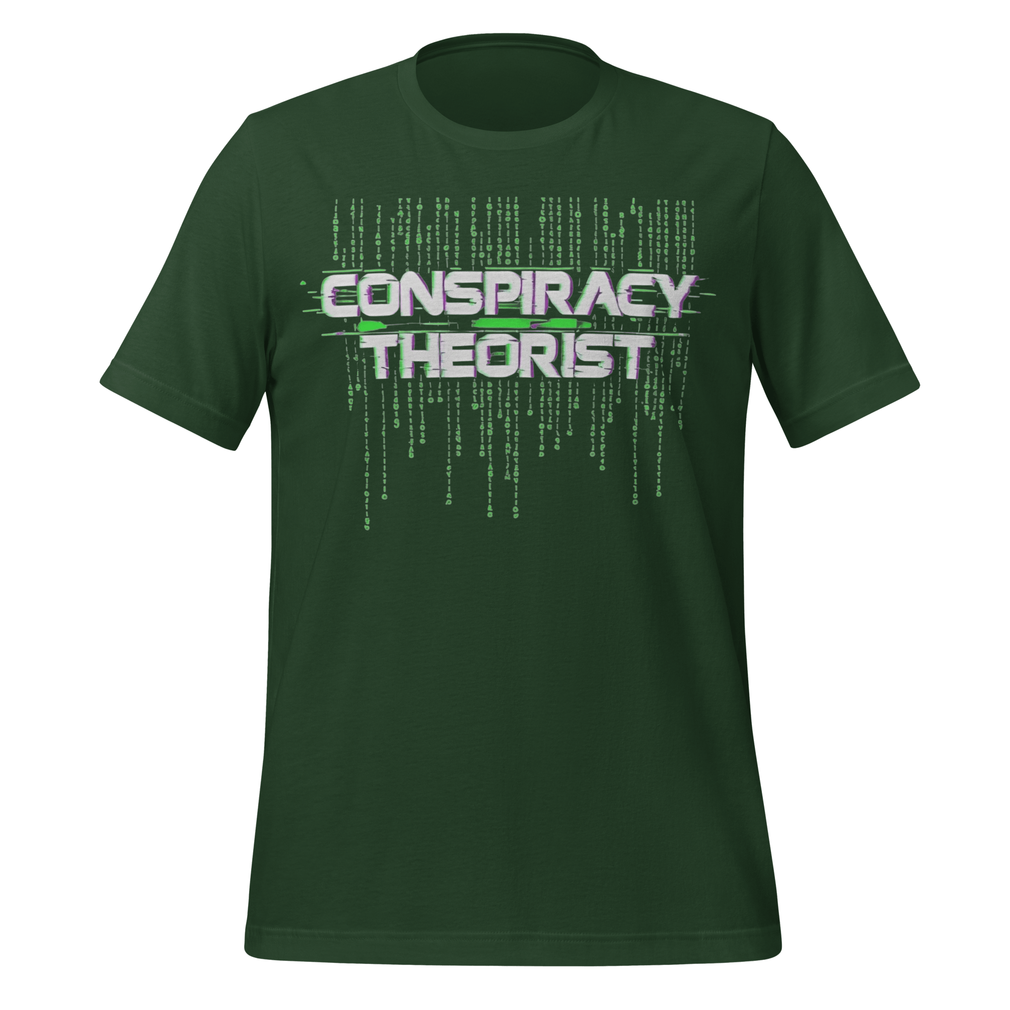 Conspiracy Theorist Glitch Matrix Graphic T-Shirt