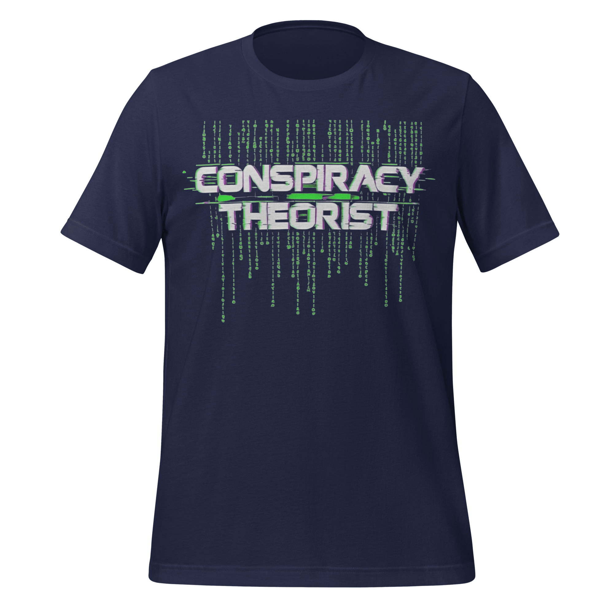 Conspiracy Theorist Glitch Matrix Graphic T-Shirt