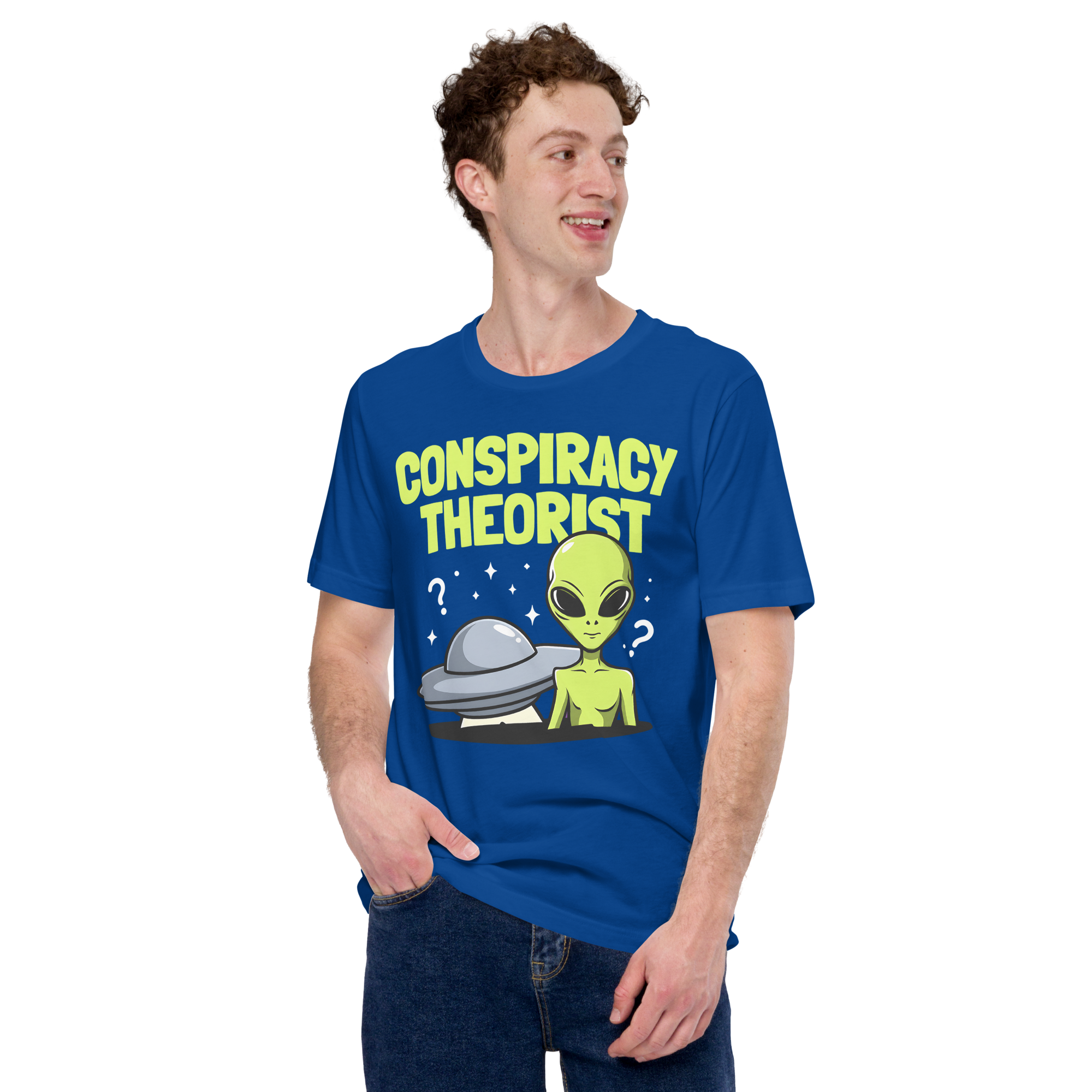 Conspiracy Theorist Alien Shirt | Funny UFO Graphic T-Shirt