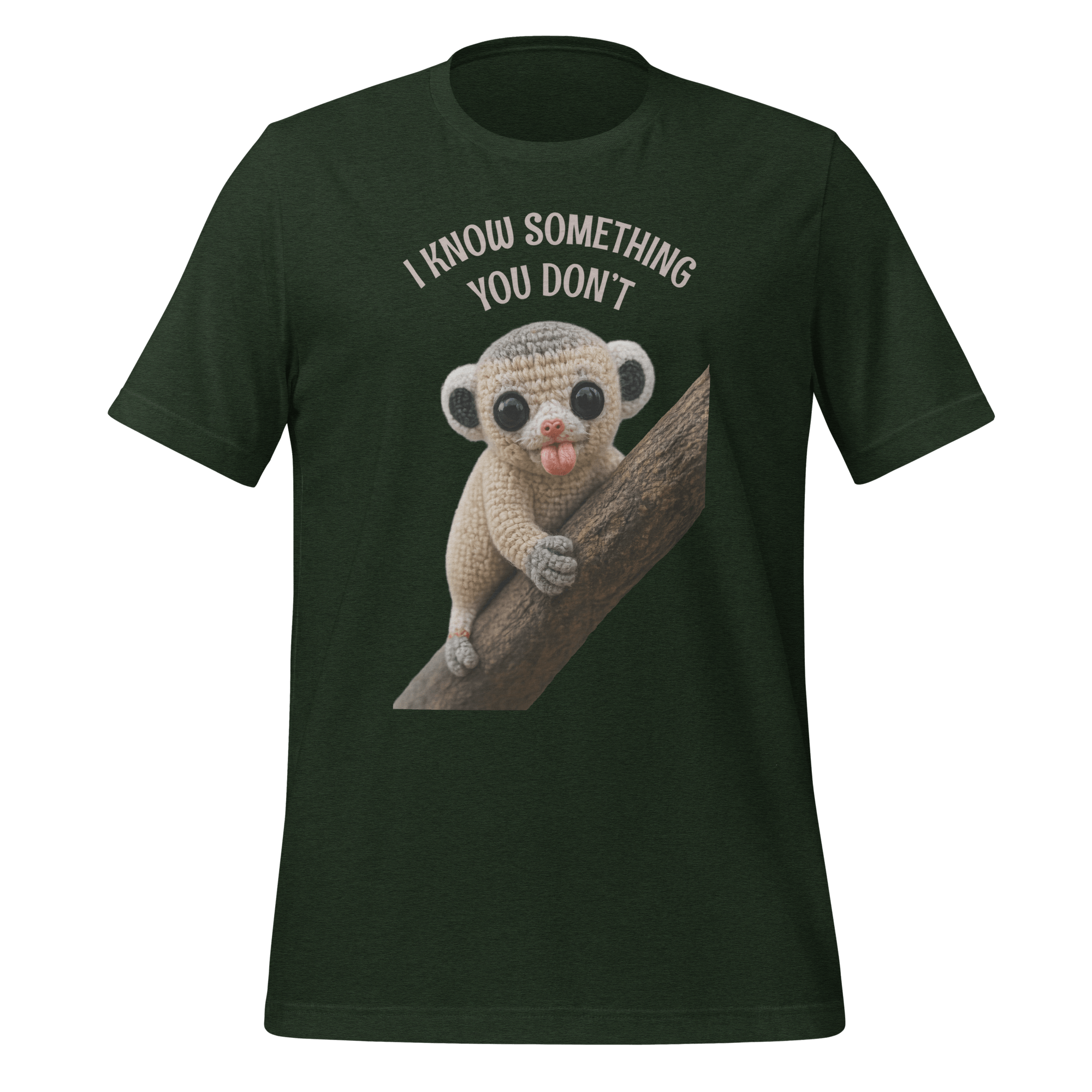 I Know Something You Don’t Shirt, Funny Baby Lemur T-Shirt, Cute Weird Animal Tee, Mischievous Lemur Graphic T-Shirt