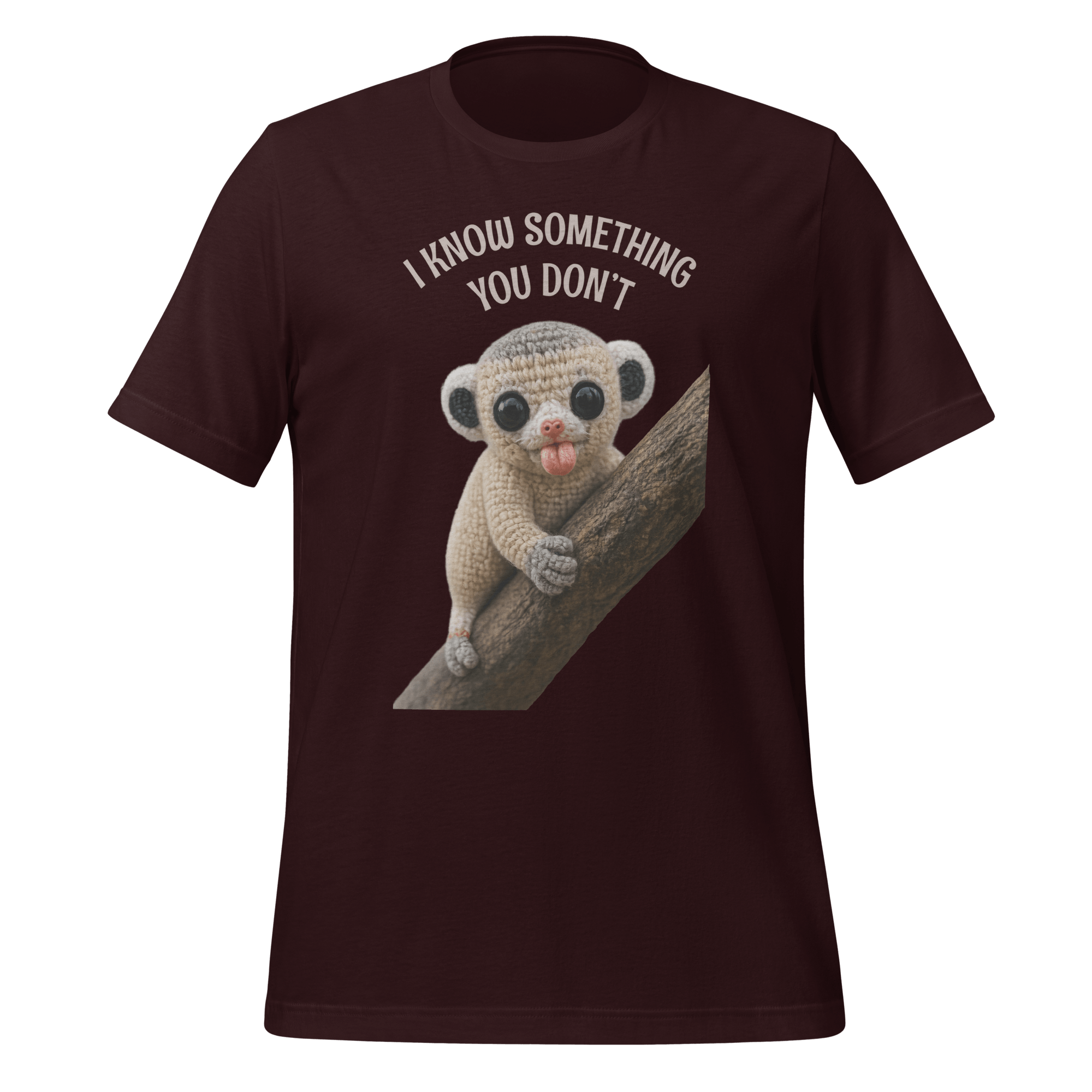 I Know Something You Don’t Shirt, Funny Baby Lemur T-Shirt, Cute Weird Animal Tee, Mischievous Lemur Graphic T-Shirt