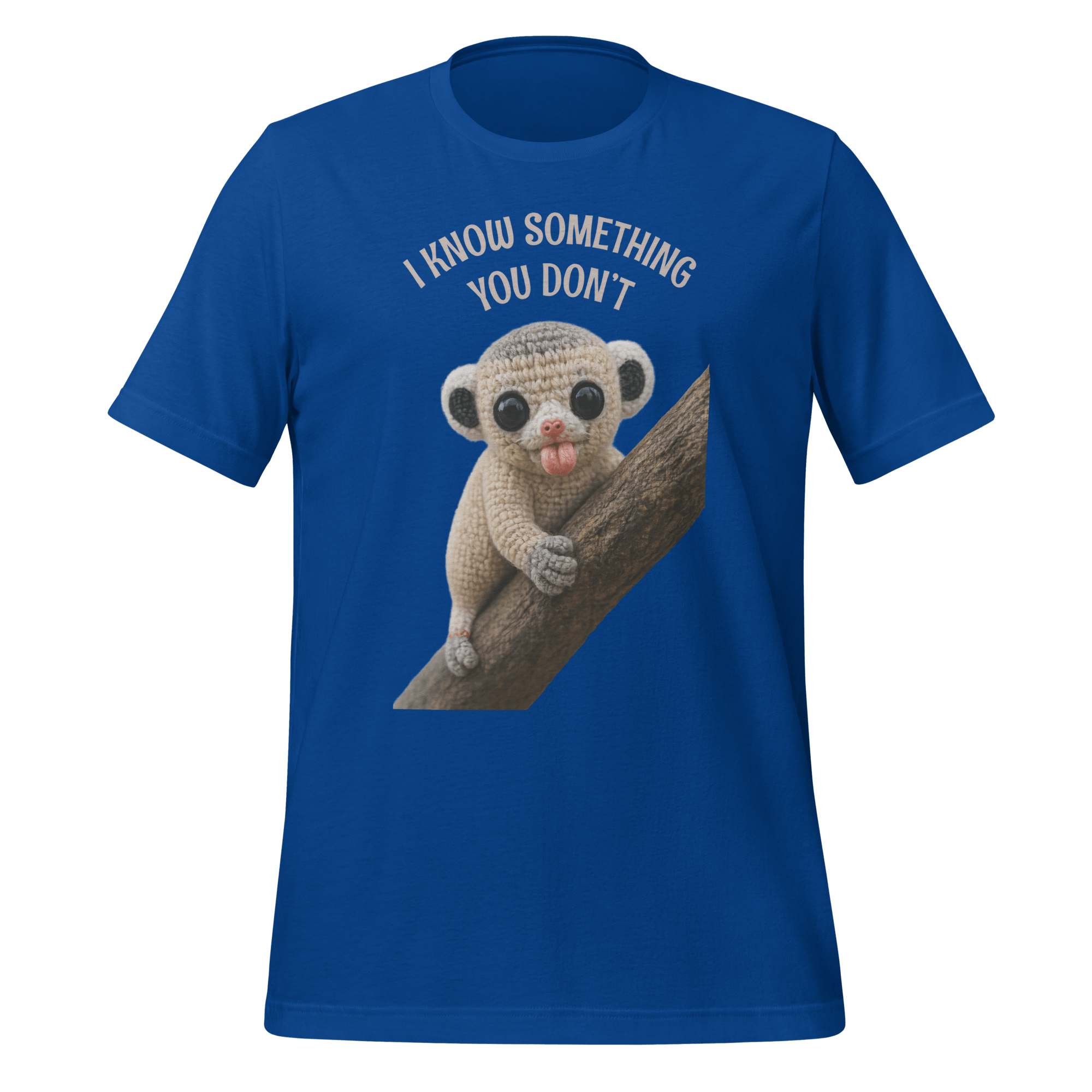 I Know Something You Don’t Shirt, Funny Baby Lemur T-Shirt, Cute Weird Animal Tee, Mischievous Lemur Graphic T-Shirt