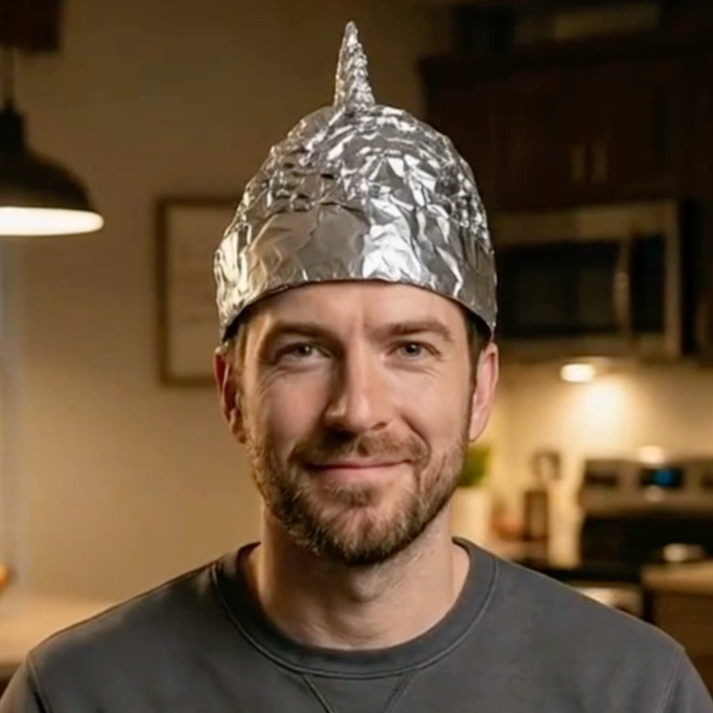 Tin Foil Hat Starter Kit, Funny Conspiracy Novelty Hat Set - TinFoiledHat