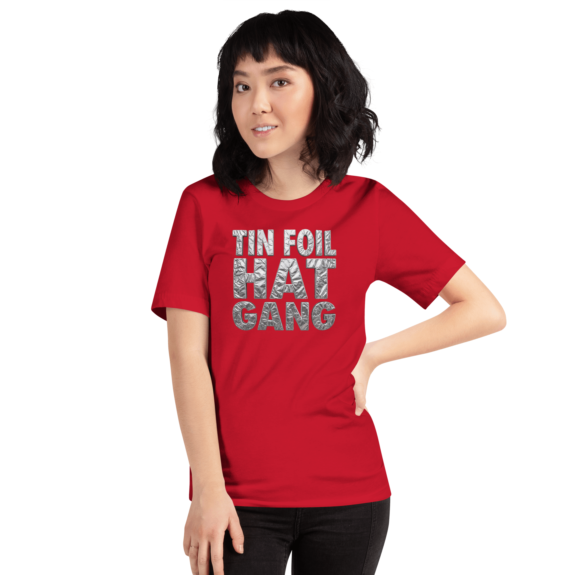 Tin Foil Hat Gang - Shiny Foil Logo T-Shirt