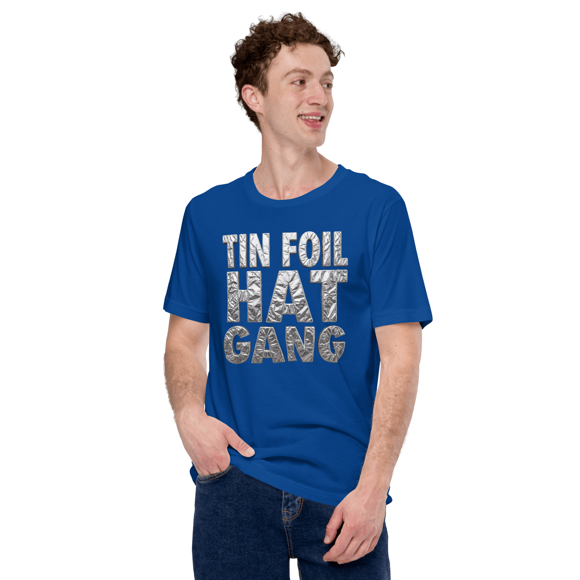 Tin Foil Hat Gang - Shiny Foil Logo T-Shirt