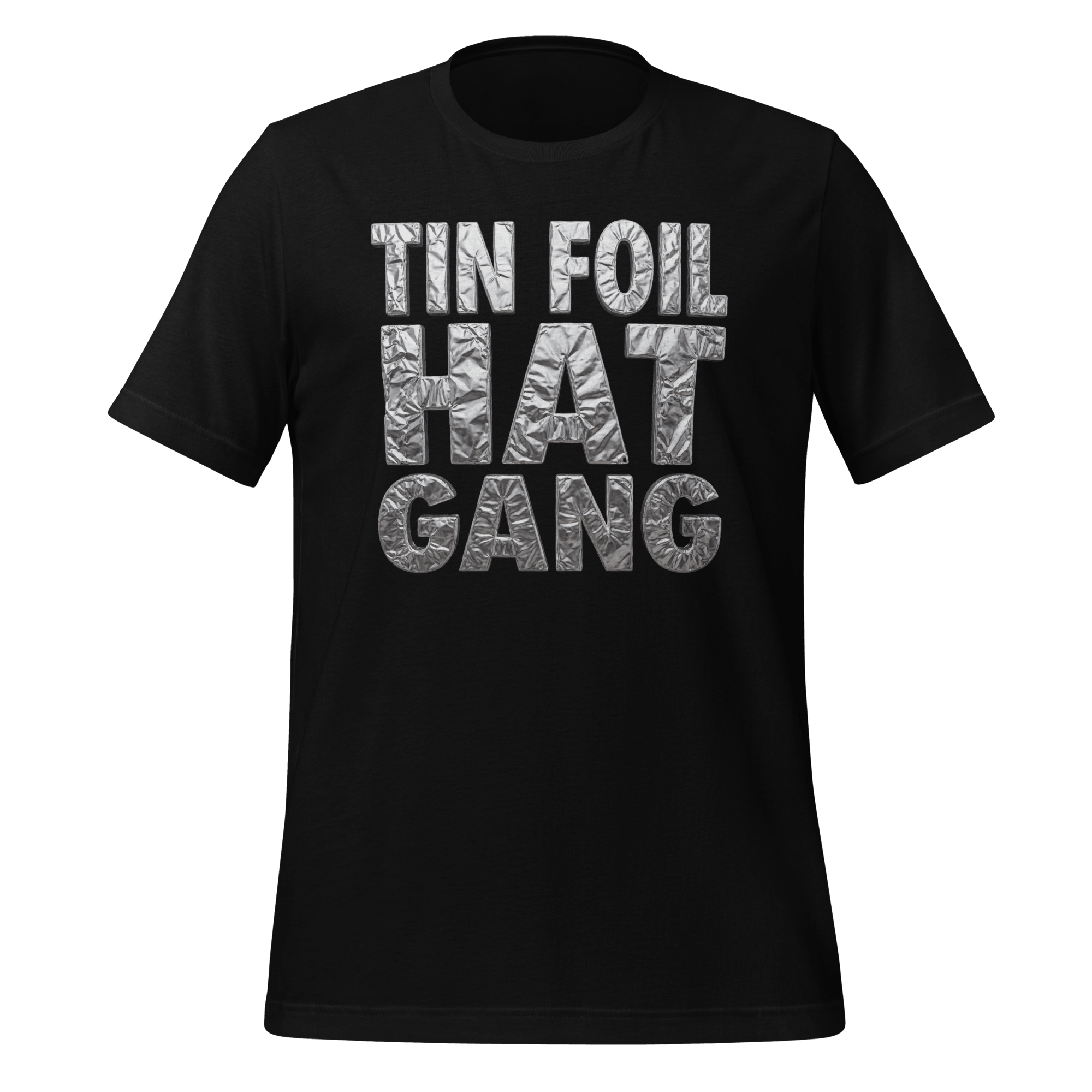 Tin Foil Hat Gang - Shiny Foil Logo T-Shirt
