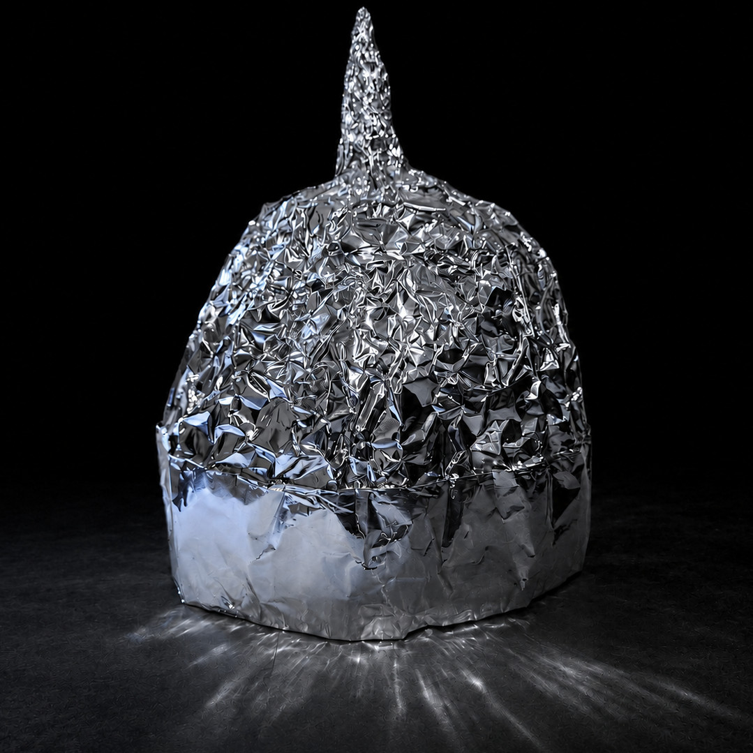 Tin Foil Hat Starter Kit, Funny Conspiracy Novelty Hat Set - TinFoiledHat