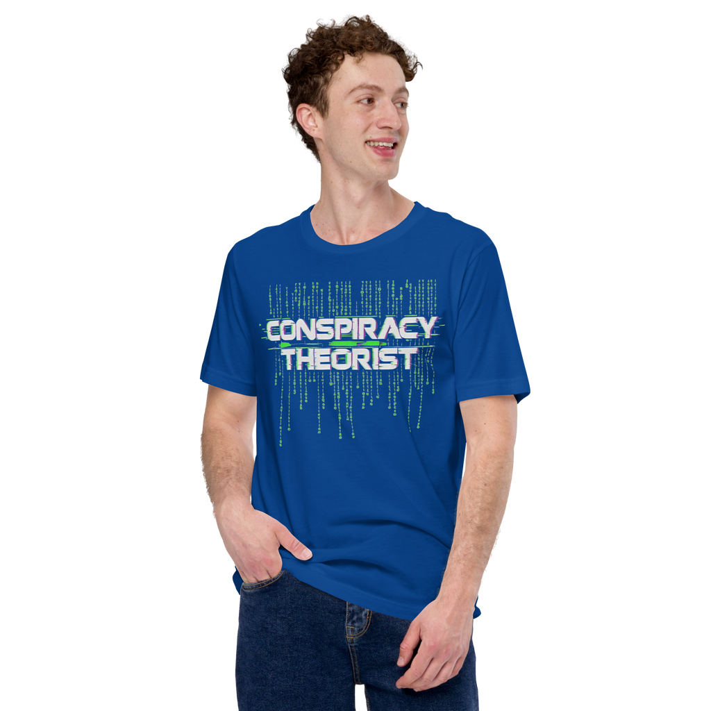 Conspiracy Theorist Glitch Matrix Graphic T-Shirt